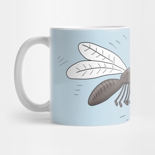 Funny mosquito insect cartoon illustration Mug